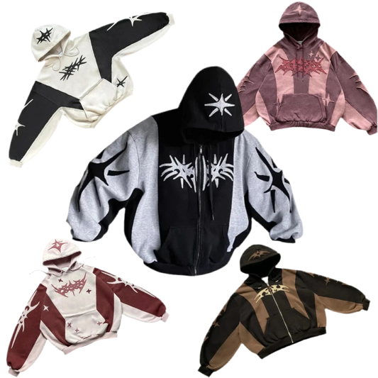 Y2K Patch Streetwear Hoodies