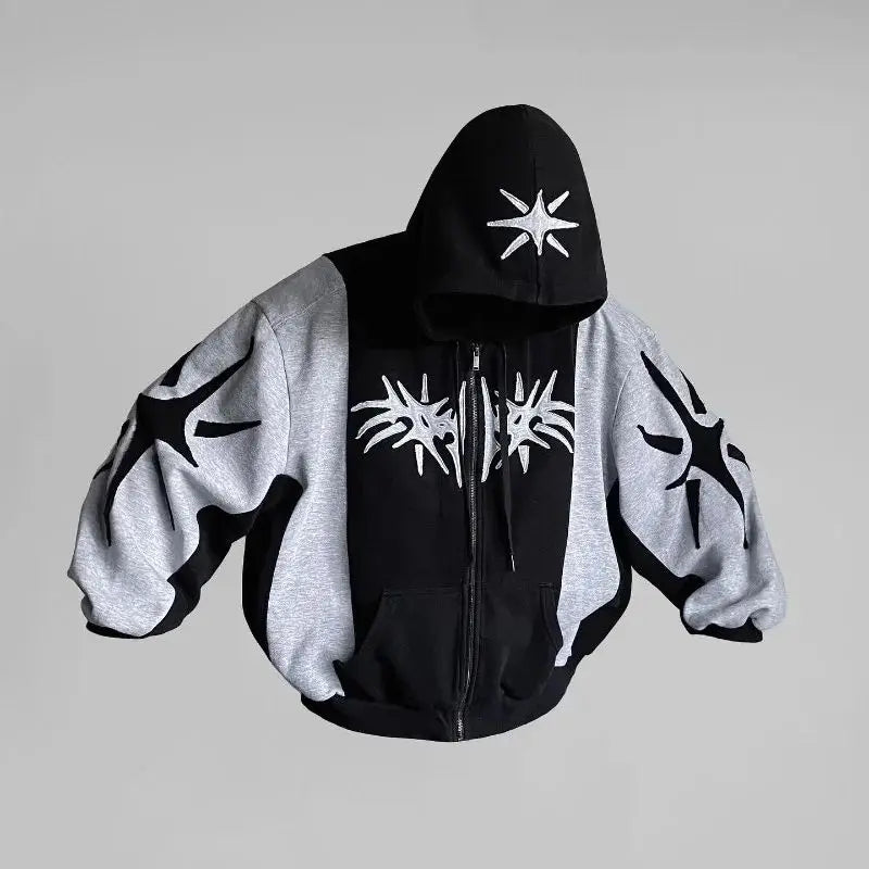 Y2K Patch Streetwear Hoodies