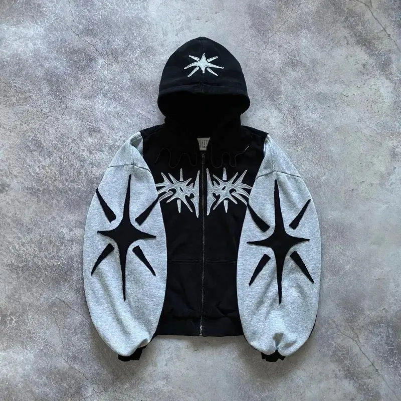 Y2K Patch Streetwear Hoodies