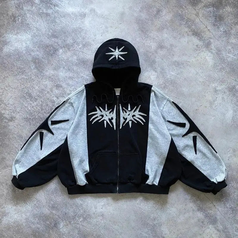 Y2K Patch Streetwear Hoodies
