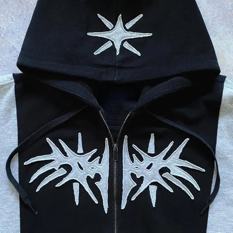Y2K Patch Streetwear Hoodies